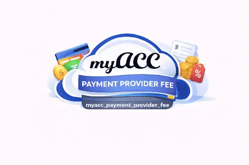 myACC papildmodulis - komisija par maksājumu (myacc_payment_provider_fee)
